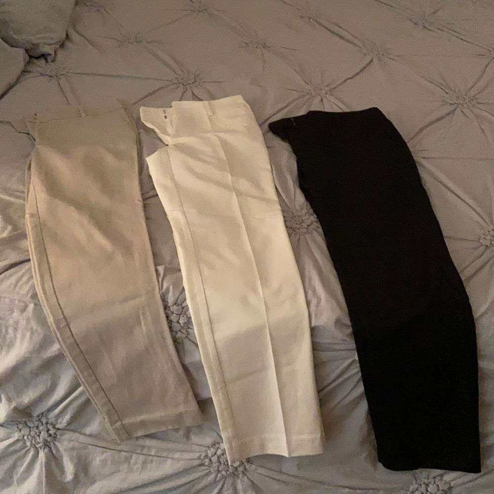 Lot of 4 Ann Taylor modern slim leg pants